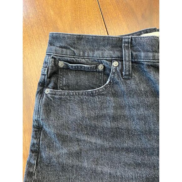 Madewell Jeans Wide Leg Crop Black Cotton Size 31 - Picture 5 of 10